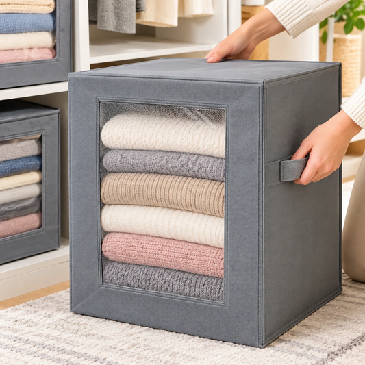 Stackable Large Storage Organizer With Lid